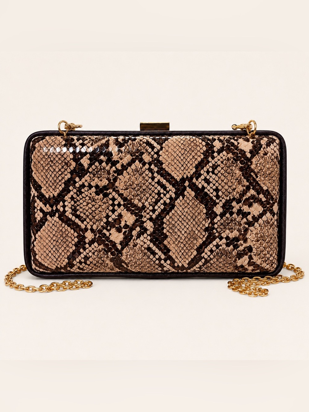 Urban Expressions Snake Embossed Clutch Crossbody Bag Vegan Leather NWT